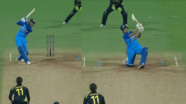 BC1D30C1-E7C0-45C3-94AB-0BA402FD2126 INDvAUS: 20 runs in 6 balls, Richa Ghosh-Smriti Mandhana created panic in super over, IND crushed AUS by 4 runs, Australia's pride broken