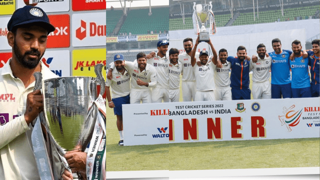 CRICCRANK - 2022-12-25T135316.237 Lokesh Rahul-Rishabh Pant played Dhoni's tradition, Abhimanyu Easwaran-Jaidev Unadkat won hearts by giving champion cup