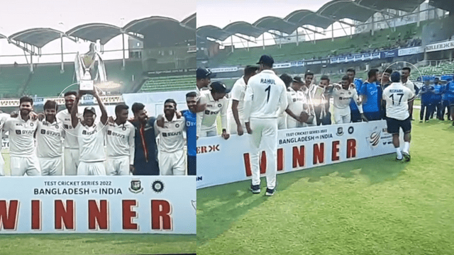 CRICCRANK - 2022-12-25T142654.261 KL Rahul kept Dhoni's tradition alive, handed over the trophy to Easwaran, but Rishabh Pant didn't raise Jaydev's respect, won his heart