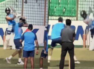Virat Kohli ready to roar against BAN, hit Akshar's ball in the nets for a stormy six