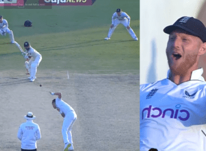 Mohammad Rizwan could not bear Anderson's rocket speed ball, Ben Stokes laughed after taking the catch