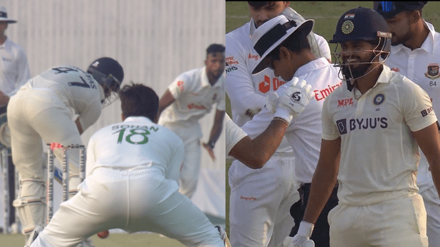 CRICCRANK (60) Shreyas did a great ride on the horse of luck! Despite the ball hitting the stump, NOT-OUT agreement was given, Ibadat Hussain lost his senses