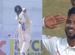 Ibadat brought down Shreyas from the horse of luck, uprooted the stumps on the rocket speed ball, Shreyas OUT after scoring 86 runs