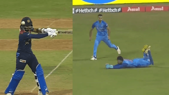 52C5972D-A0FD-4775-86C2-1696041CA9EB Ishan Kishan became Superman, jumped in the air and caught Aslanka's impossible catch, Umran Malik stunned