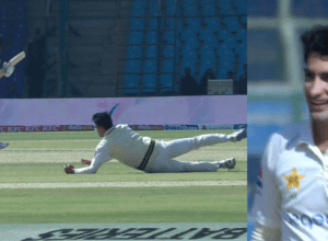 Abrar took a possible catch with one hand on Naseem Shah's stormy ball, showed stars in the day to Latham
