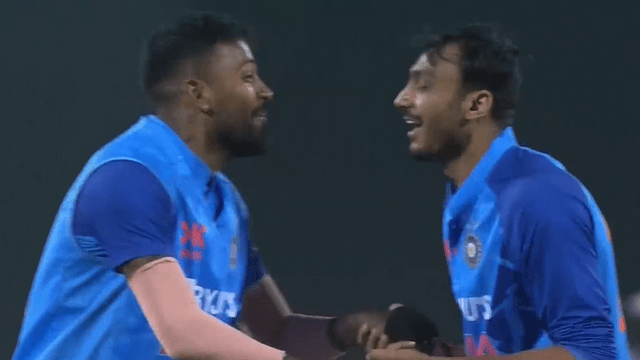 Rahul Tripathi became a super man in the debut match, jumped in the air and took Nisanka's tremendous match, Hardik-Akshar danced happily