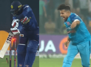 Umran Malik's fire spewing ball bowled Hasranga, could not even move and the work was done