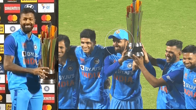 CRICCRANK - 2023-01-08T003339.765 Hardik followed Dhoni's age-old tradition, surprised everyone by handing over the trophy to the