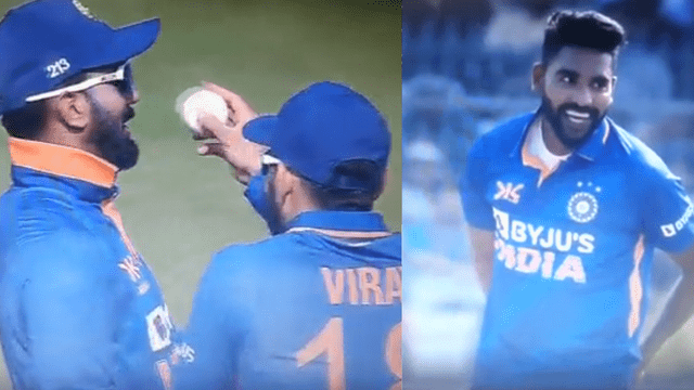 CRICCRANK - 2023-01-12T183416.724 Lokesh Rahul's senses flew on these swings of Mohammad Siraj! The ball rotated 1.6 degrees, Virat made fun of Rahul!