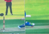 Latham moves to dismiss Shubman Gill, caught in slow motion