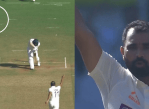 Mo. David Warner bowled on Shami's rocket speed ball, wicket fell 6 feet away dancing in the air