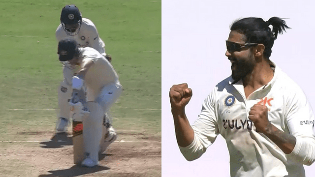 CRICCRANK - 2023-02-09T143712.859 Steve Smith bowled on Jadeja's mystery spin