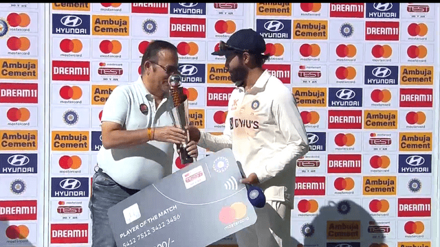 IND VS AUS: Jadeja became the man of the match, not the captain and coach but gave credit for his performance