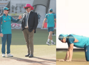 India vs Australia 2nd test: Steve Smith caught before the second test, came on his knees, scanning the pitch with glasses for a long time, Warner supported