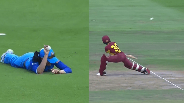 CRICCRANK - 2023-02-15T201119.735 Smriti Mandhana became super woman, leaping in the air and caught amazing catch with one hand, Campbell lost consciousness, West Indies limited to 118