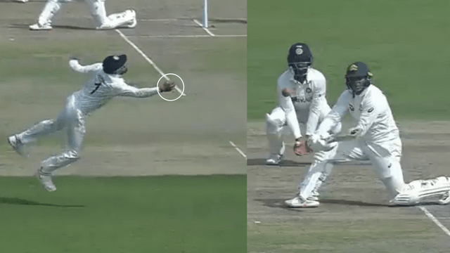 CRICCRANK - 2023-02-17T143453.818 KL Rahul became Superman, caught Khawaja's amazing catch by jumping with one hand, out for 81 runs, missed a century