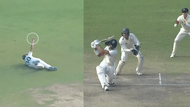 CRICCRANK - 2023-02-18T165102.195 Cummins took Akshar Patel's incredible catch for 74, without seeing the catch stuck in his hand, Akshar was stunned