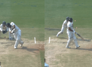 Rohit Sharma was stumped on Matthew Kuhneman's ball  while trying to hit a six.