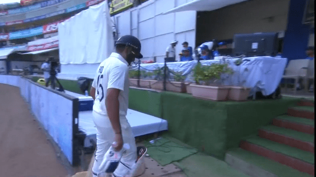 Rohit Sharma was stumped on Matthew Kuhneman's ball while trying to hit a six.