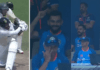 Umesh Yadav hit a huge aerial six off Nathan Lyon, Dravid caught his head and Virat Kohli celebrated