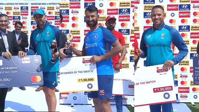 CRICCRANK - 2023-03-03T115103.068 IND vs AUS: India lost by 9 wickets, these 3 players including Cheteshwar Pujara became rich, see who got which award