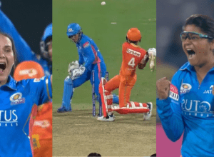 Wareham, Sneh Rana got bowled on the mystery ball of MI spinner Saika and Amelia, didn't know when the ball took the wicket