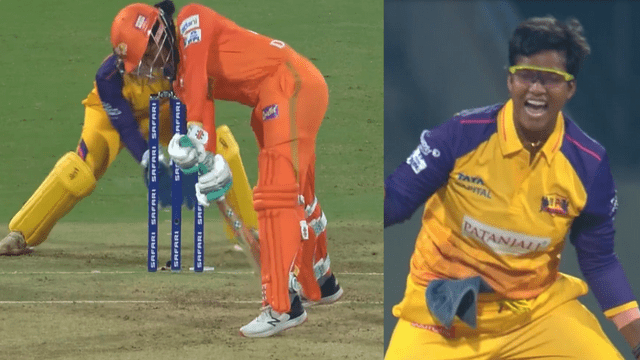 CRICCRANK - 2023-03-05T203850.952 Sophia Dunkley bowled on Deepti Sharma's yorker ball, the ball blew the wicket