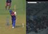 Shefali Verma left all three stumps and hit 89 meter stormy six on long off, completed 101 runs