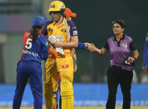 McGrath's unbeaten 90 went in vain as DC beat UP Warriors by 43 runs, see score table