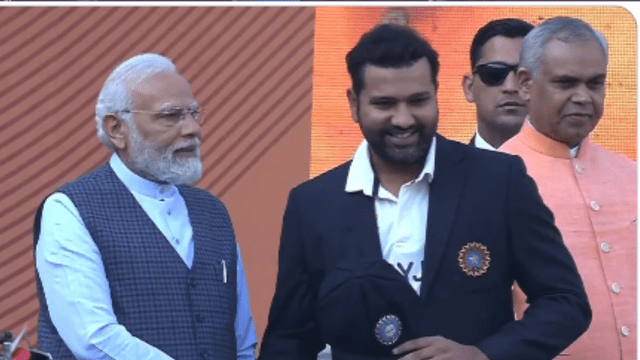 IND vs AUS: Narendra Modi and Australian Prime Minister Anthony gave caps to Rohit Sharma and Smith, a change in the team, watch video