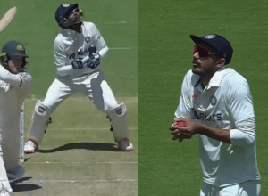 Ashwin called for Alex Carey, OUT for the fifth time in the series, out playing "Nothing Shot"