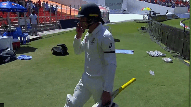 Ashwin called for Alex Carey, OUT for the fifth time in the series, out playing "Nothing Shot"