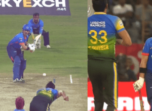 Gautam Gambhir wreaks havoc in his innings of 54 runs, hitting Sohail Tanveer with a "no look shot" four