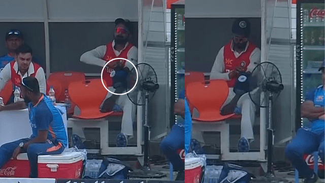 CRICCRANK - 2023-03-13T115527.096 IND vs AUS: Neither batting, nor bowling, nor fielding, yet KL Rahul sitting on the icepack, injured while sitting!
