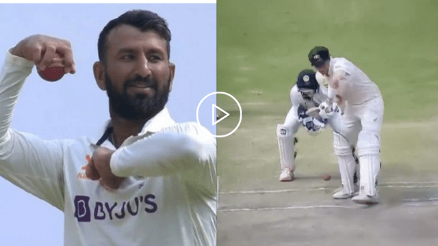 CRICCRANK - 2023-03-13T215213.643 Steve Smith narrowly escaped Cheteshwar Pujara's ball, Unadkat applauded from the dug out