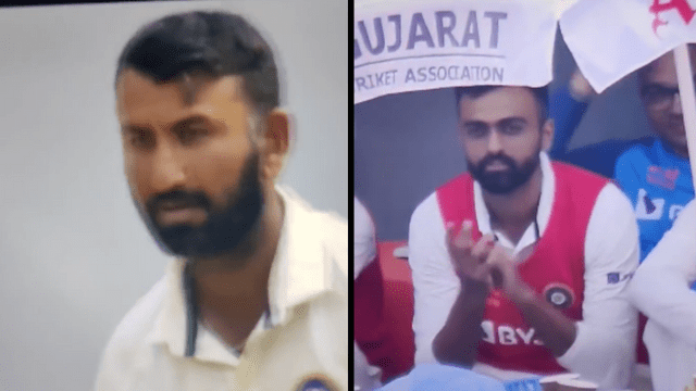 Steve Smith narrowly escaped Cheteshwar Pujara's ball, Unadkat applauded from the dug out