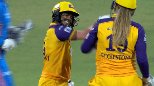 UP Warriors beat Mumbai Indians by 5 wickets, Grace-McGrath rocked, created ruckus in points table, Sophie won by hitting a six