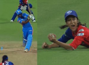 MI vs DC: Jemima Rodrigues took the most stormy catch of WPL, Mumbai team flew like an autumn leaf for 109 runs, watch video