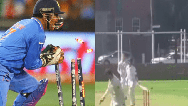 CRICCRANK - 2023-03-21T135602.083 This stumping is giving competition to Dhoni's stumping, no look stumping from 8 meters away, watch with bated breath