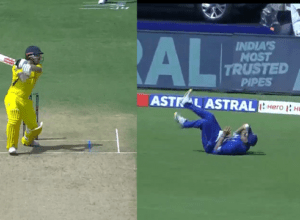 Drama happened in Hardik's over, first head missed catch then Kuldeep took tremendous catch, head out on 33