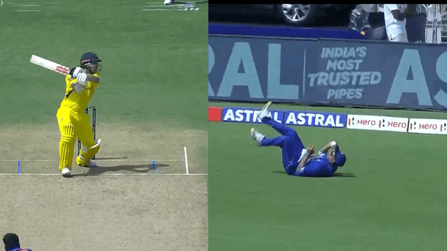 CRICCRANK (3) Drama happened in Hardik's over, first head missed catch then Kuldeep took tremendous catch, head out on 33