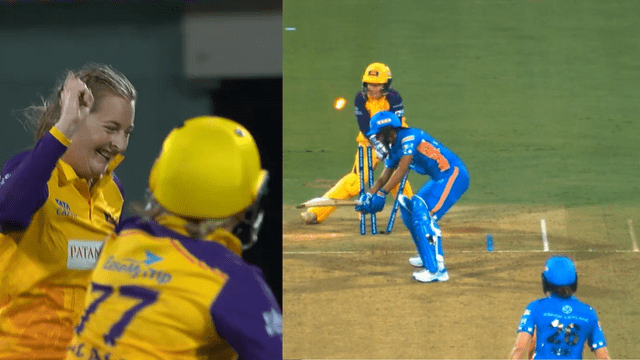 CRICCRANK (34) Harmapreet Kaur was bowled by Sophie on a sensational yorker, blew wickets, Mumbai Indians made 182/4