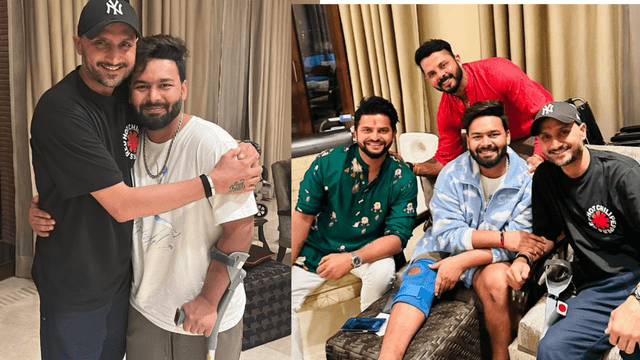 CRICCRANK (57) Harbhajan, Rishabh Pant and Sreesanth came to meet Rishabh Pant just 7 days before IPL, gave this warm message