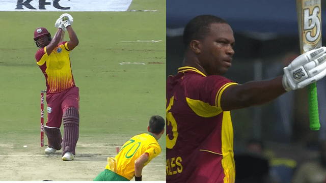 CRICCRANK (58) WIvsSA: Charles hit 118 runs in 46 balls, broke Chris Gayle's record, shook South Africa with 11 sixes and 10 fours, WI 258/5