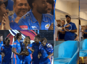 Harmanpreet won the WPL title to Mumbai Indian, Rohit's heartbeat increased in the last 6 balls, wife Ritika hit Rohit's chest after the victory