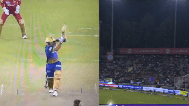 CRICCRANK - 2023-04-01T202851.424 Shardul Thakur hit a stormy six on the very first ball, Sam Karan was blown away! Shardul's name echoed in the stadium