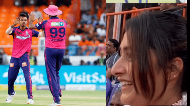 CRICCRANK - 2023-04-02T185458.875 Chahal dismissed Brooks, 300 wickets in T20, Dhanashree's tears came out in happiness, encouraged her husband Chahal with applause