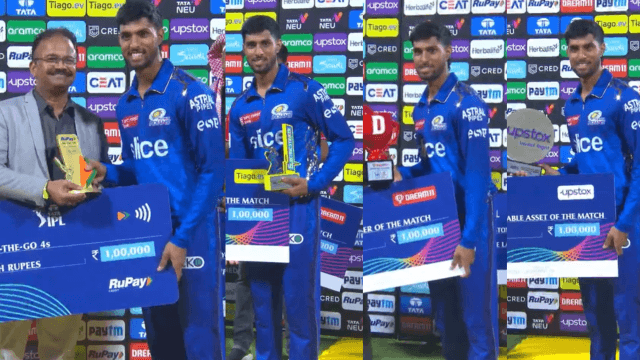 CRICCRANK - 2023-04-02T235557.319 MI VS RCB: Despite the defeat, Tilak Verma took away these 4 awards, played an innings of 84 runs and got 4 lakh rupees