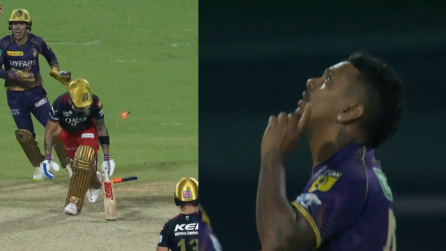 CRICCRANK - 2023-04-06T222135.657 Sunil Narine clean bowled Virat Kohli, 1.2 degree ball took away the wicket, Virat Kohli lost his senses!