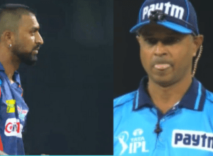 In the live match, on the appeal of Krunal Pandya, the umpire teased by sticking out his tongue and then gave OUT! Krunal did wonders
